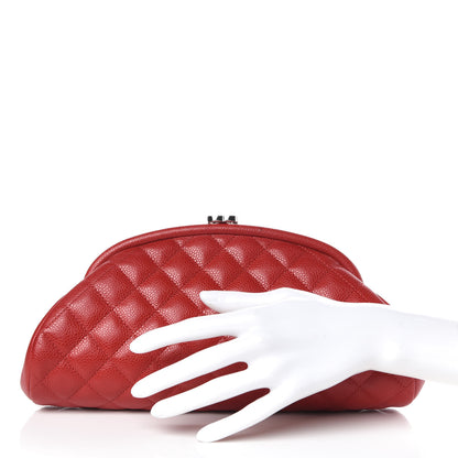 Chanel Caviar Quilted Timeless Clutch Red 2 of 7