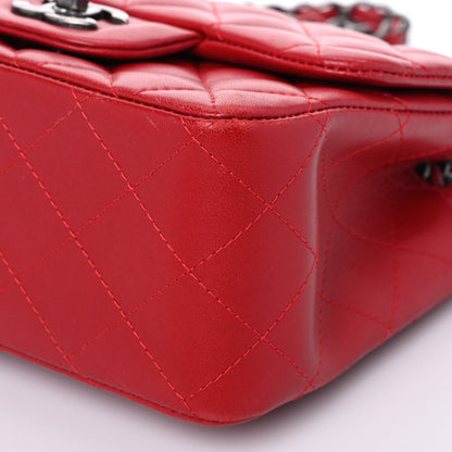 Chanel Lambskin Quilted Mini Square Flap Red 9 of 9