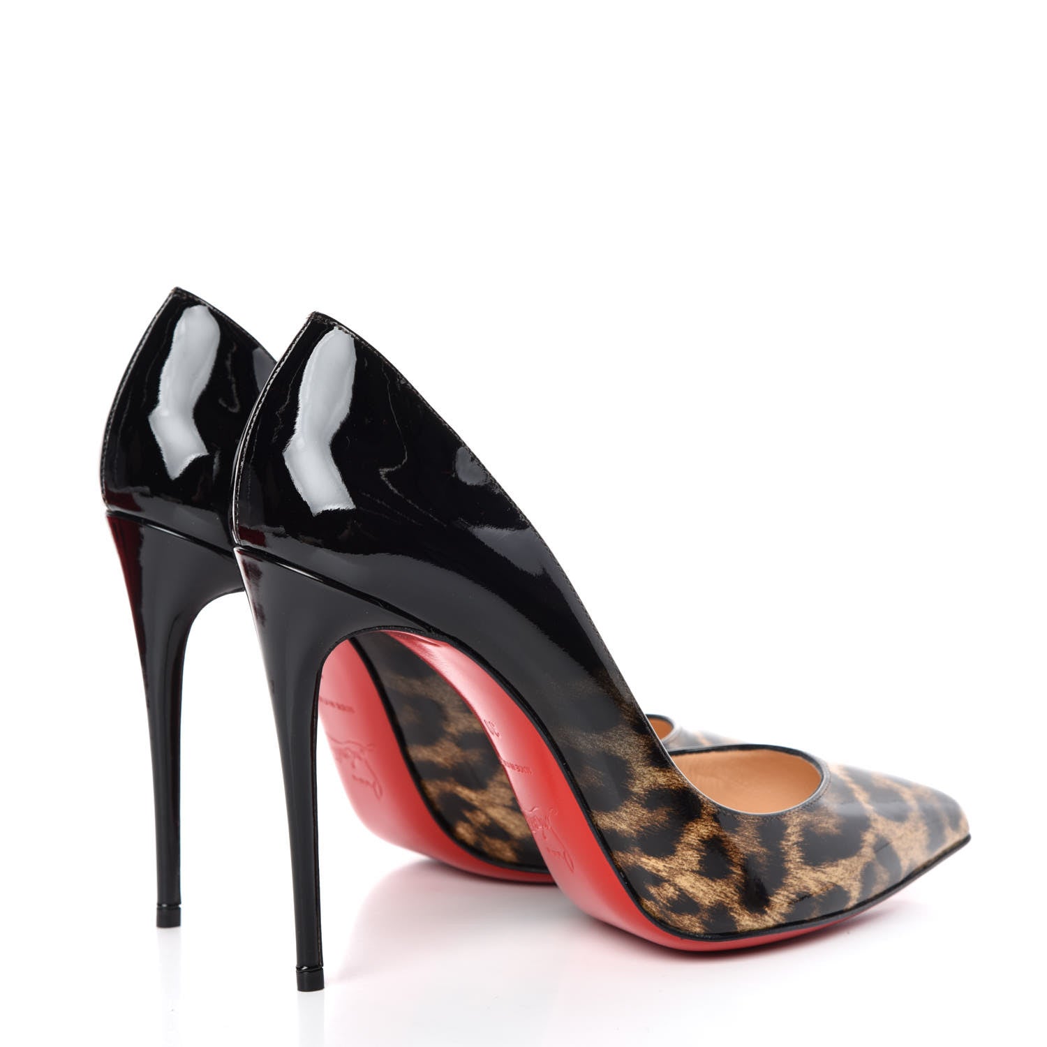 Christian Louboutin Patent Degrade Leopard Pigalle Follies 100 Pumps 39 Leopard Black 4 of 7