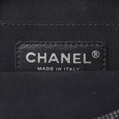 Chanel Metallic Lambskin Quilted Drawstring Backpack Dark Grey 6 of 7