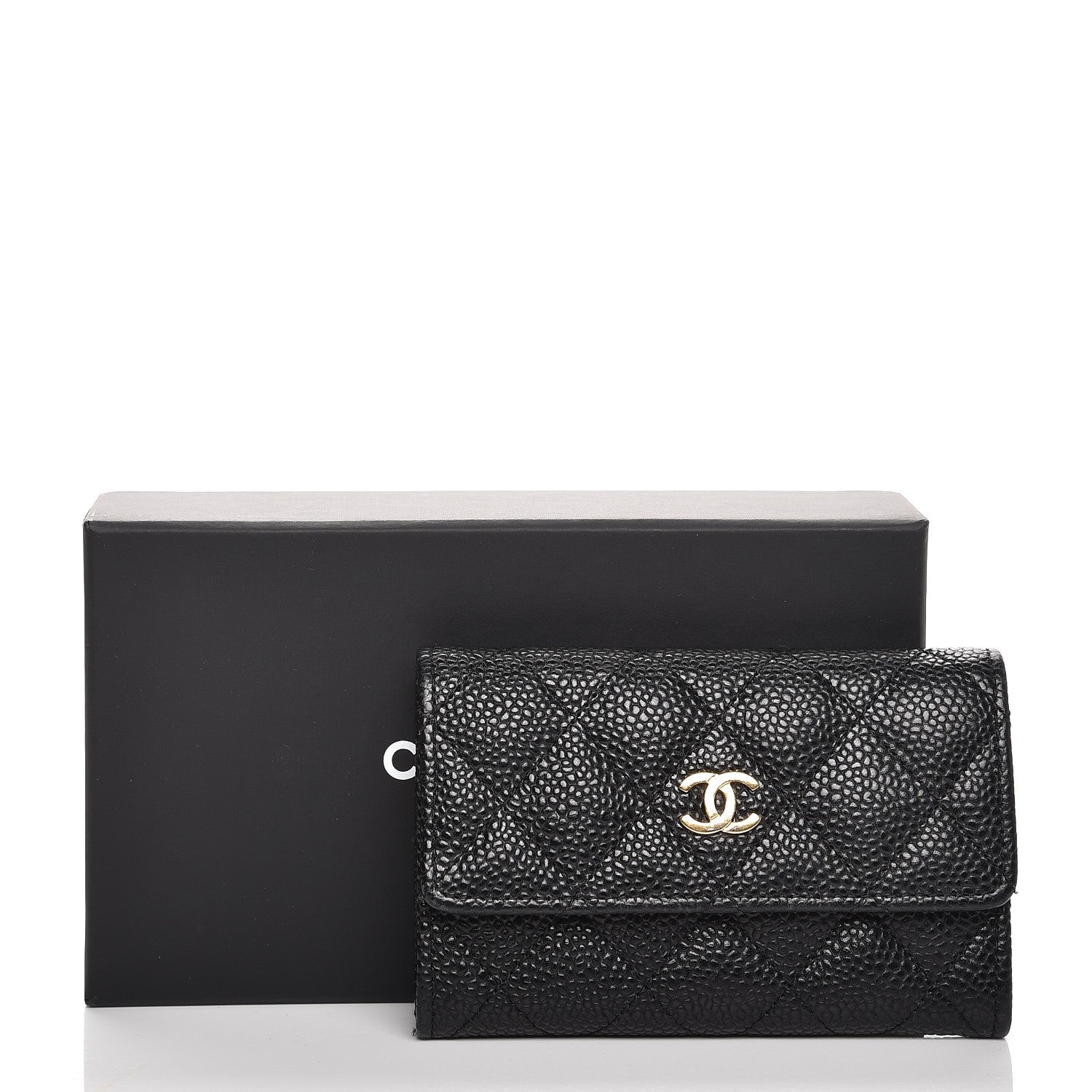 Chanel Caviar Quilted Flap Card Holder Black 8 of 8