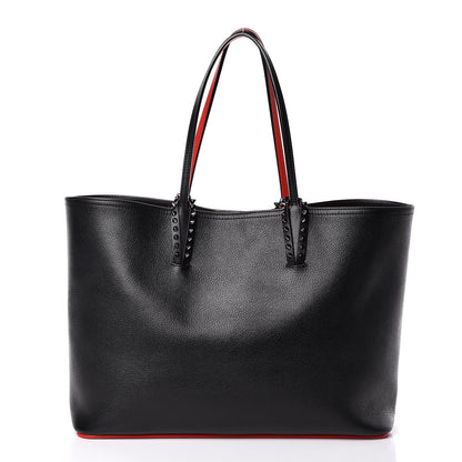 Christian Louboutin Calfskin Spikes East West Cabata Tote Black 3 of 10