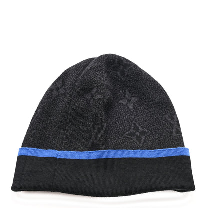 Louis Vuitton Wool My Monogram Eclipse Beanie Hat Blue 3 of 5