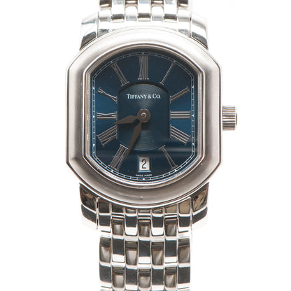 Tiffany Stainless Steel 24mm Mark Coupe Resonator Quartz Watch Blue 6 of 9