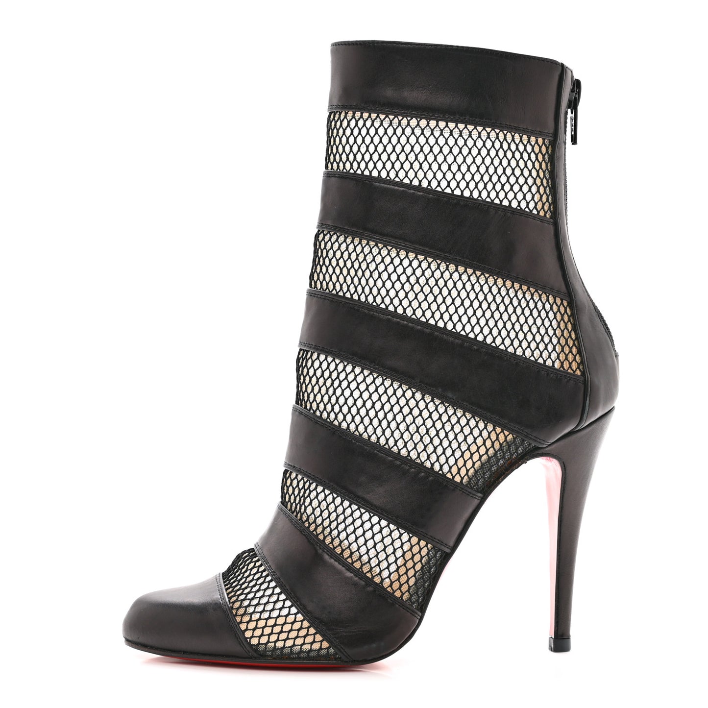 Mesh Calfskin Vizu 100 Ankle Boots 37 Black