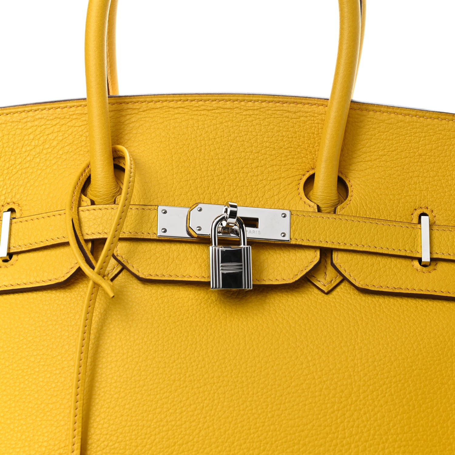Hermes Taurillon Clemence Birkin 35 Soleil 6 of 10