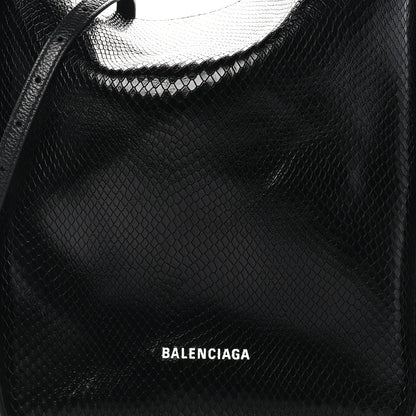 Balenciaga Extra Supple Calfskin Snakeskin Embossed Calfskin Small Tool 2.0 North-South Tote Black 7 of 9