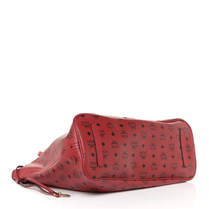 MCM Visetos Large Liz Reversible Shopper Tote Ruby Red 4 of 16