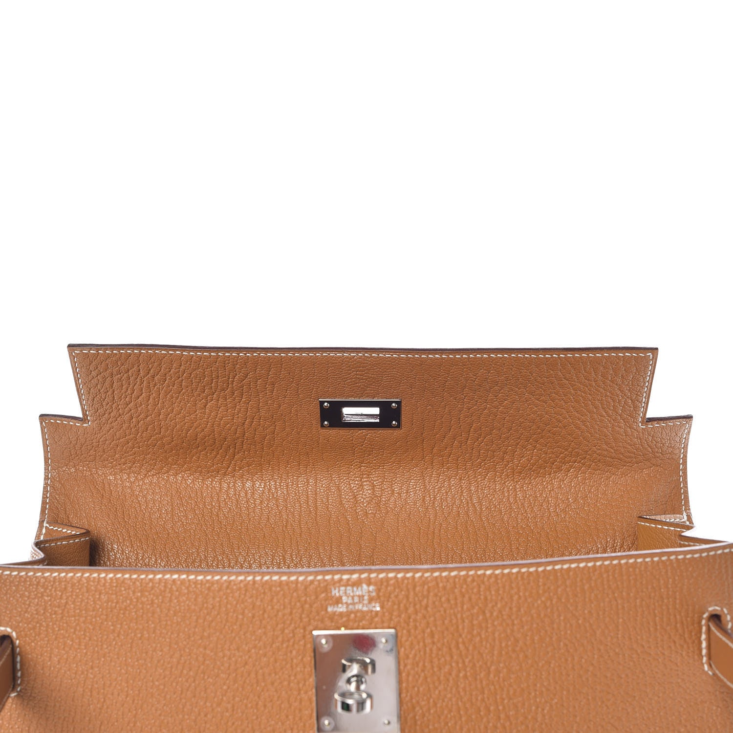 Hermes Chevre De Coromandel Kelly Sellier 32 Gold 8 of 38