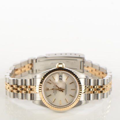Rolex Stainless Steel 18K Yellow Gold 26mm Oyster Perpetual Datejust Watch Silver 79173 3 of 7