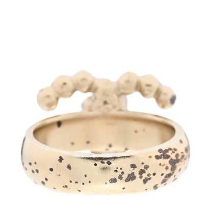 Chanel Pearl CC Ring 51 5.75 Gold White 3 of 7