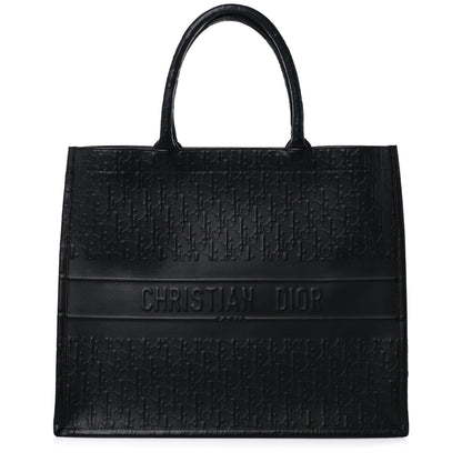 Christian Dior Oblique Calfskin Embossed Large Book Tote Black 1 of 14