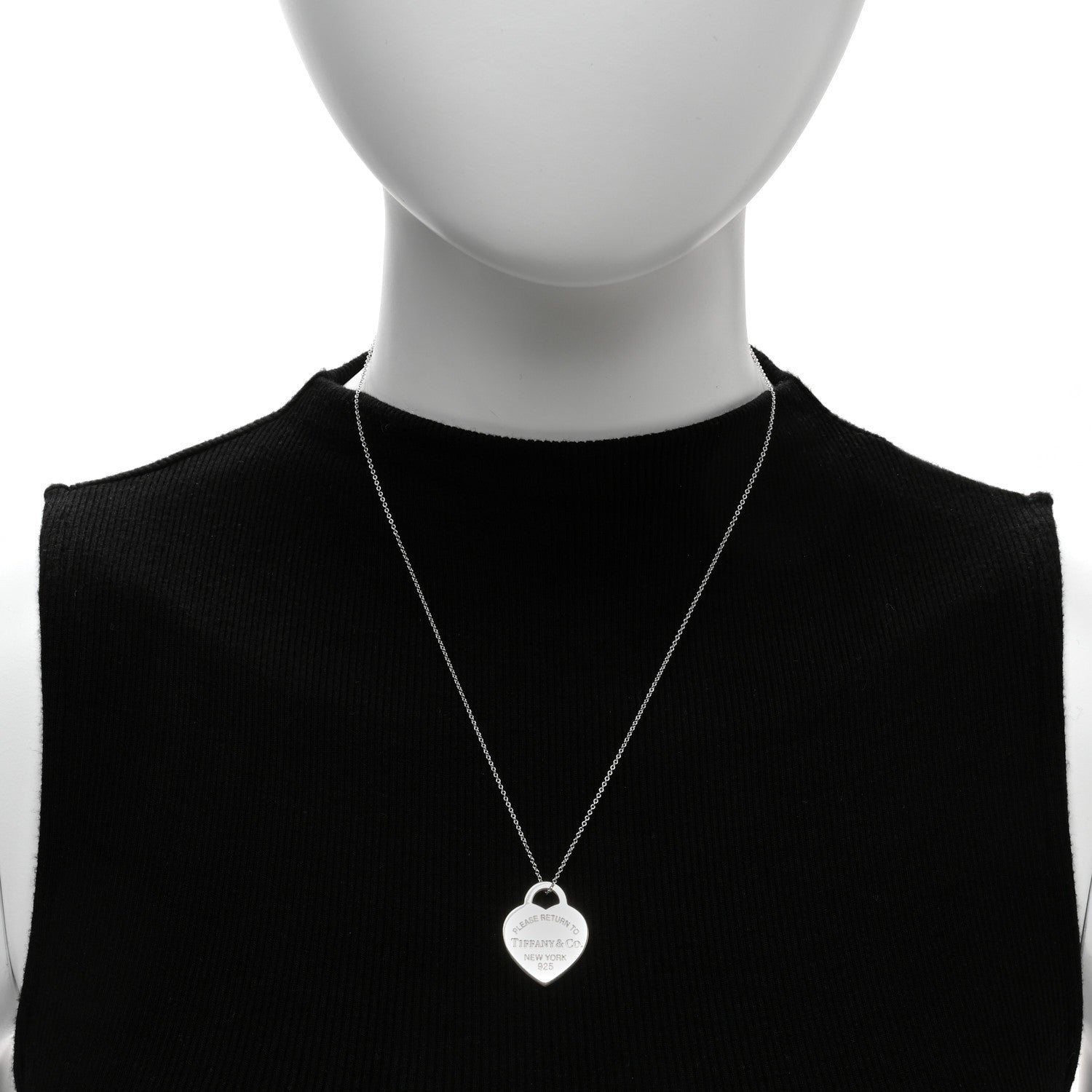 Tiffany Sterling Silver Small Return to Tiffany Heart Pendant Necklace 2 of 7