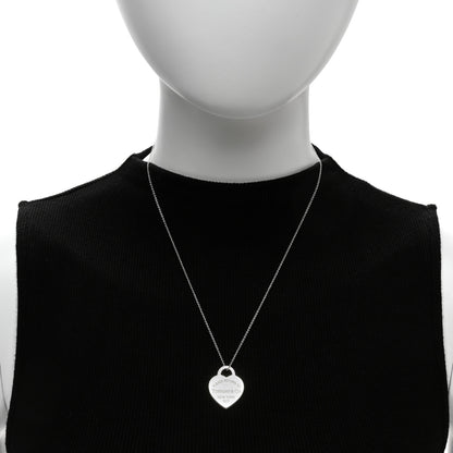 Tiffany Sterling Silver Small Return to Tiffany Heart Pendant Necklace 2 of 7