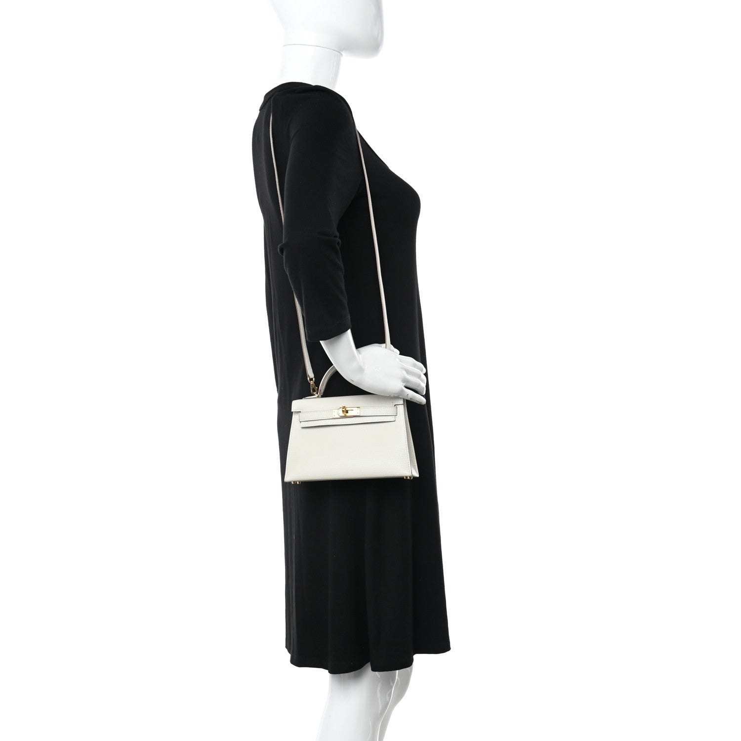 Hermes Chevre Mysore Mini Kelly Sellier 20 Mushroom 3 of 14