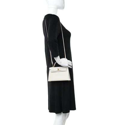 Hermes Chevre Mysore Mini Kelly Sellier 20 Mushroom 3 of 14