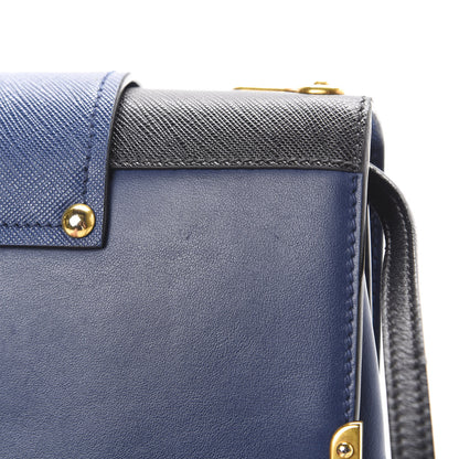 Prada City Calf Saffiano Astrology Cahier Bag Bluette Black 10 of 12