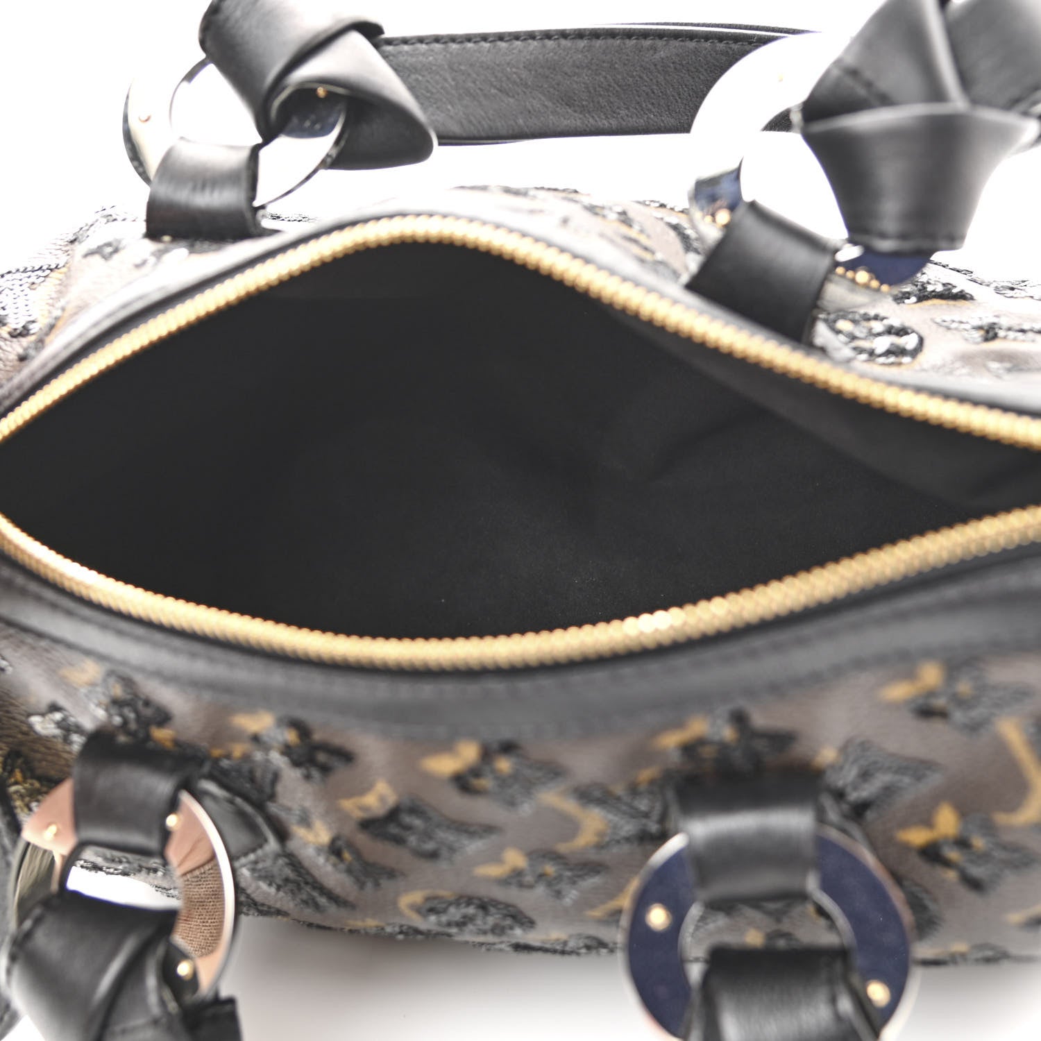 Louis Vuitton Monogram Sequins Eclipse Speedy 28 Black 7 of 12