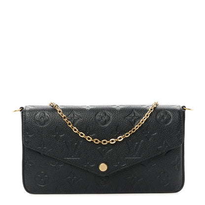 Louis Vuitton Empreinte Pochette Felicie Chain Wallet Black 1 of 15
