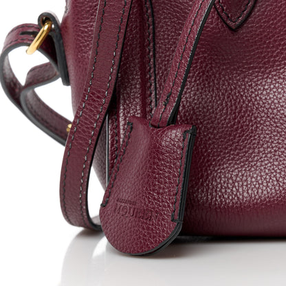 Alexander McQueen Pebbled Calfskin Mini Padlock Tote Bordeaux 9 of 12