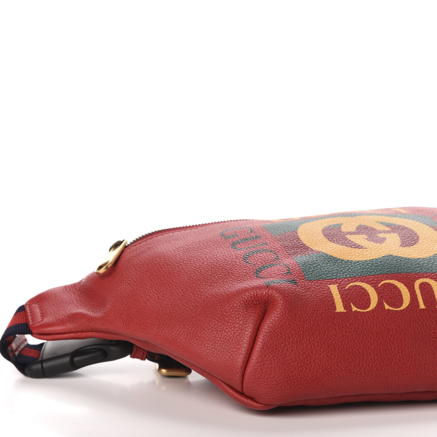 Gucci Grained Calfskin Logo Belt Bag Hibiscus Red 8 of 10