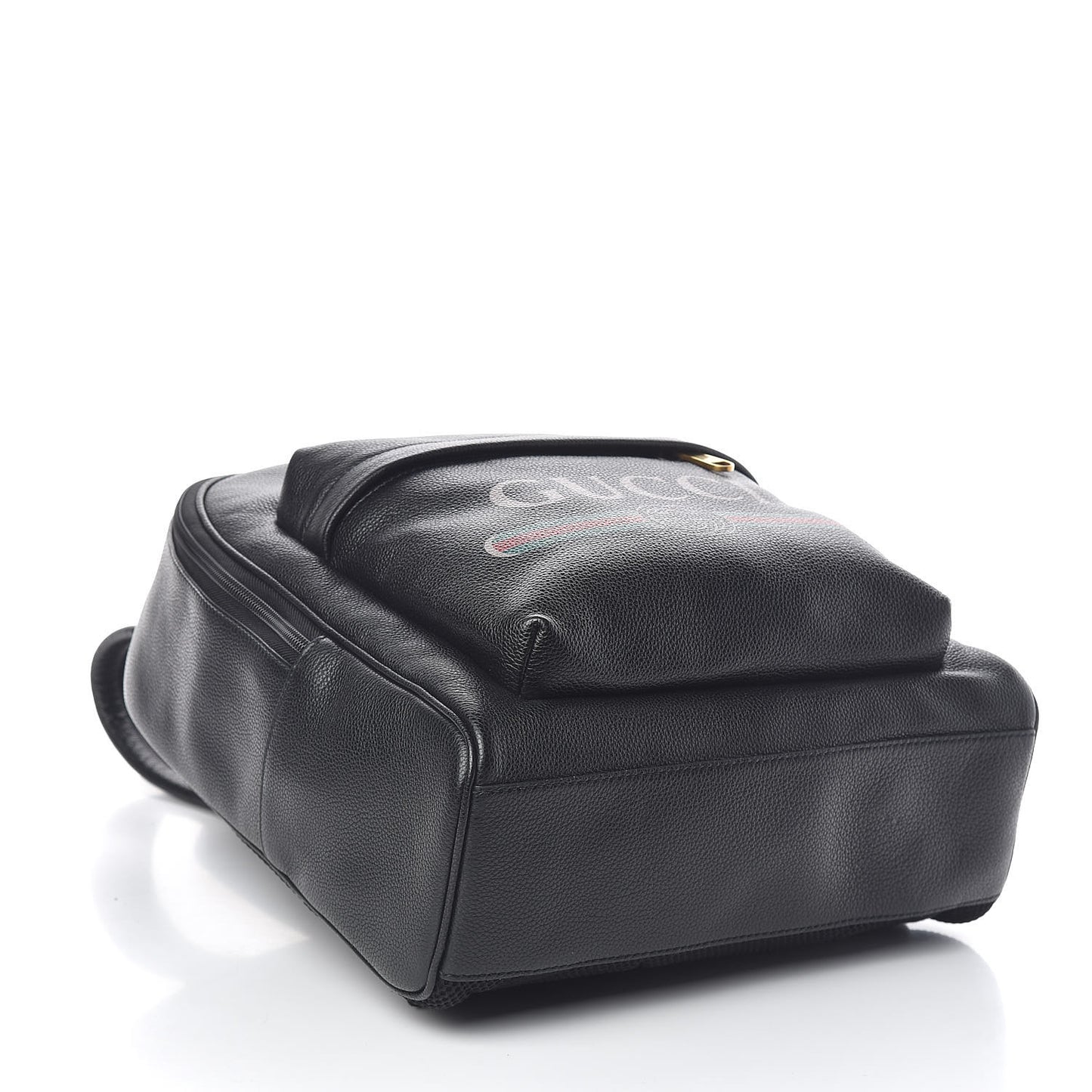 Calfskin Logo Day Backpack Black