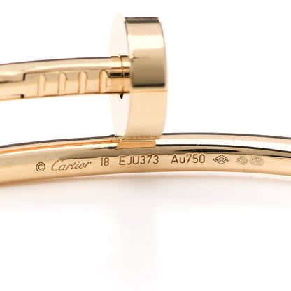 Cartier 18K Yellow Gold Juste Un Clou Bracelet 18 4 of 5