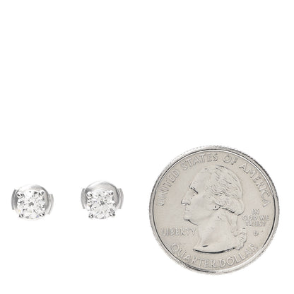 Tiffany Platinum Diamond 1.10ctw Round Solitaire Earrings 2 of 6