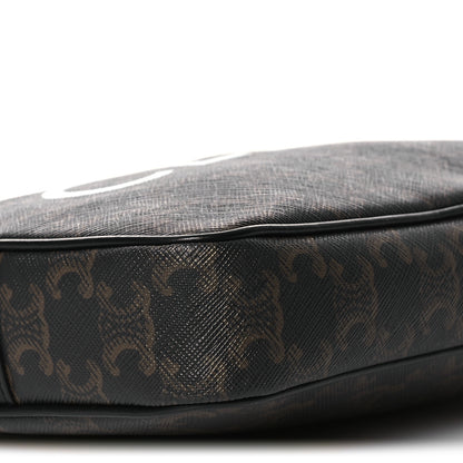 Celine Triomphe Canvas Medium Messenger Bag Black 9 of 10
