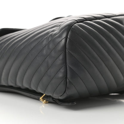 Chanel Calfskin Chevron Quilted Large Urban Spirit Backpack Black 9 of 14