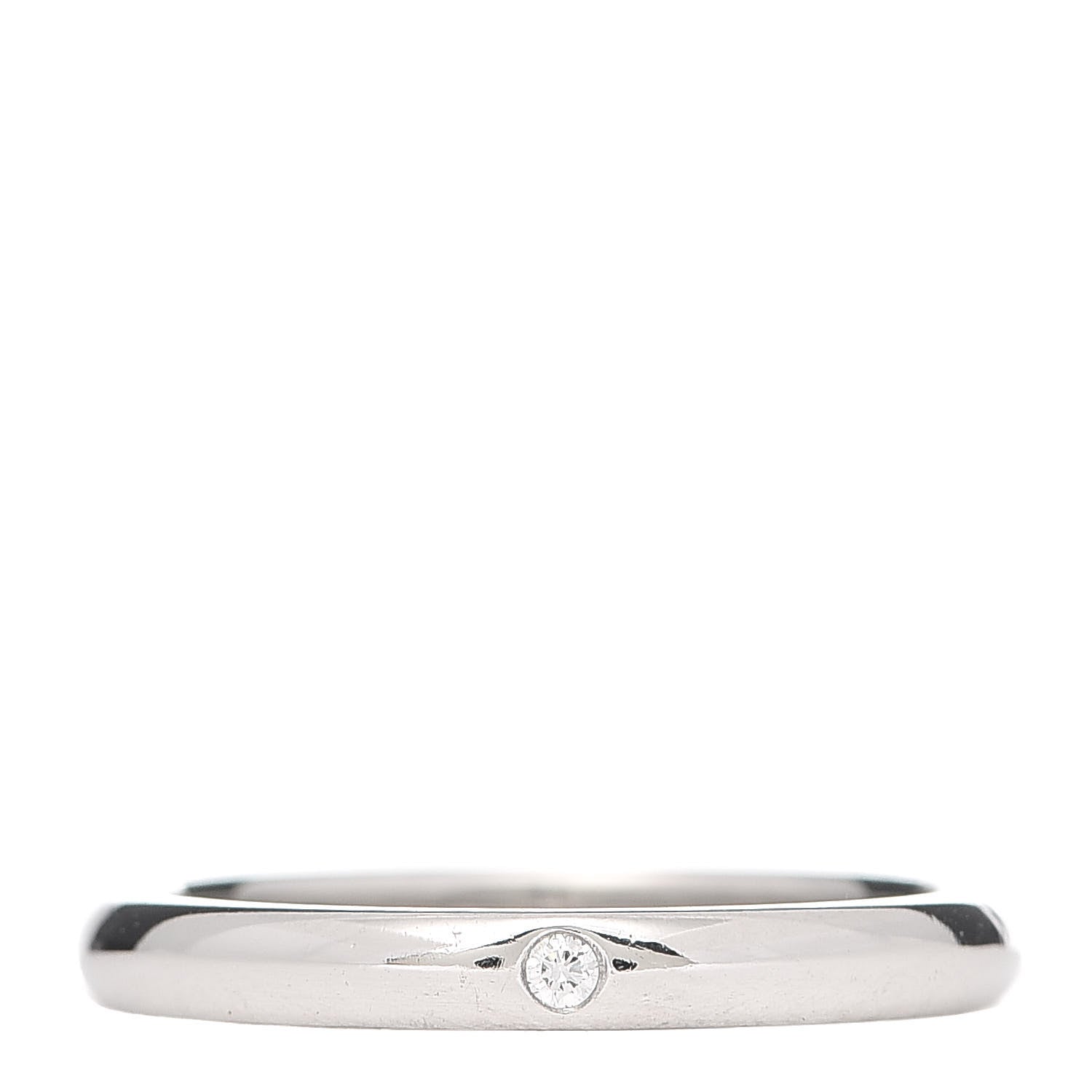 Tiffany Platinum Diamond Elsa Peretti Band Ring 59 8.75 1 of 6