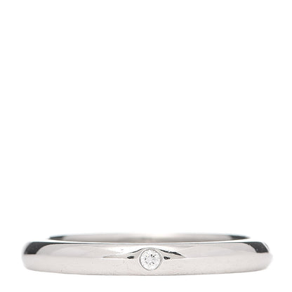 Tiffany Platinum Diamond Elsa Peretti Band Ring 59 8.75 1 of 6
