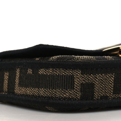 Fendi Fabric Jacquard FF 1974 Nano Baguette Charm Tobacco Moro Black 9 of 10