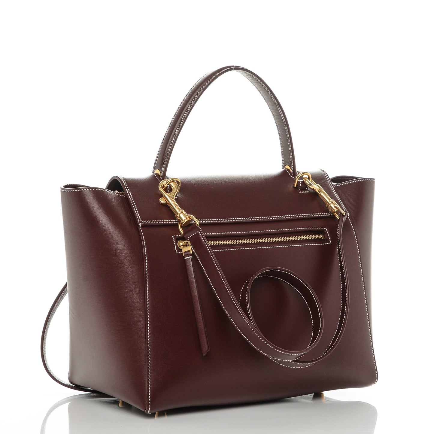 Natural Calfskin Mini Belt Bag Burgundy