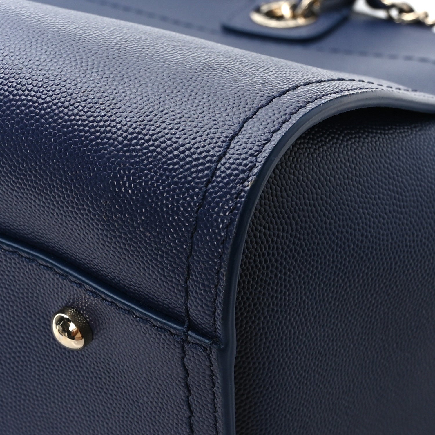 Chanel Caviar Medium Studded Deauville Tote Navy 11 of 11