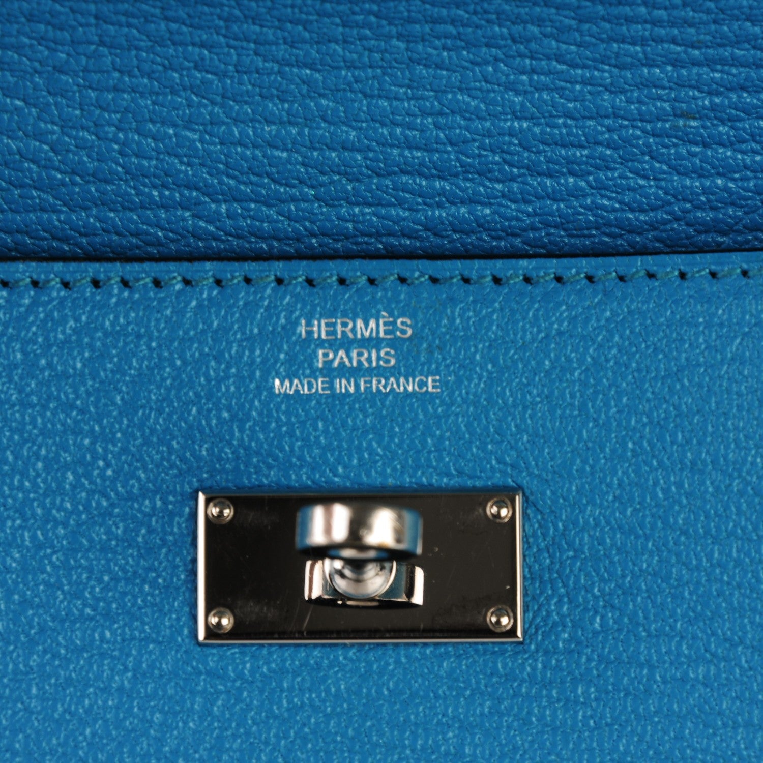 Hermes Chevre Mysore Kelly Longue Wallet Turquoise 5 of 7