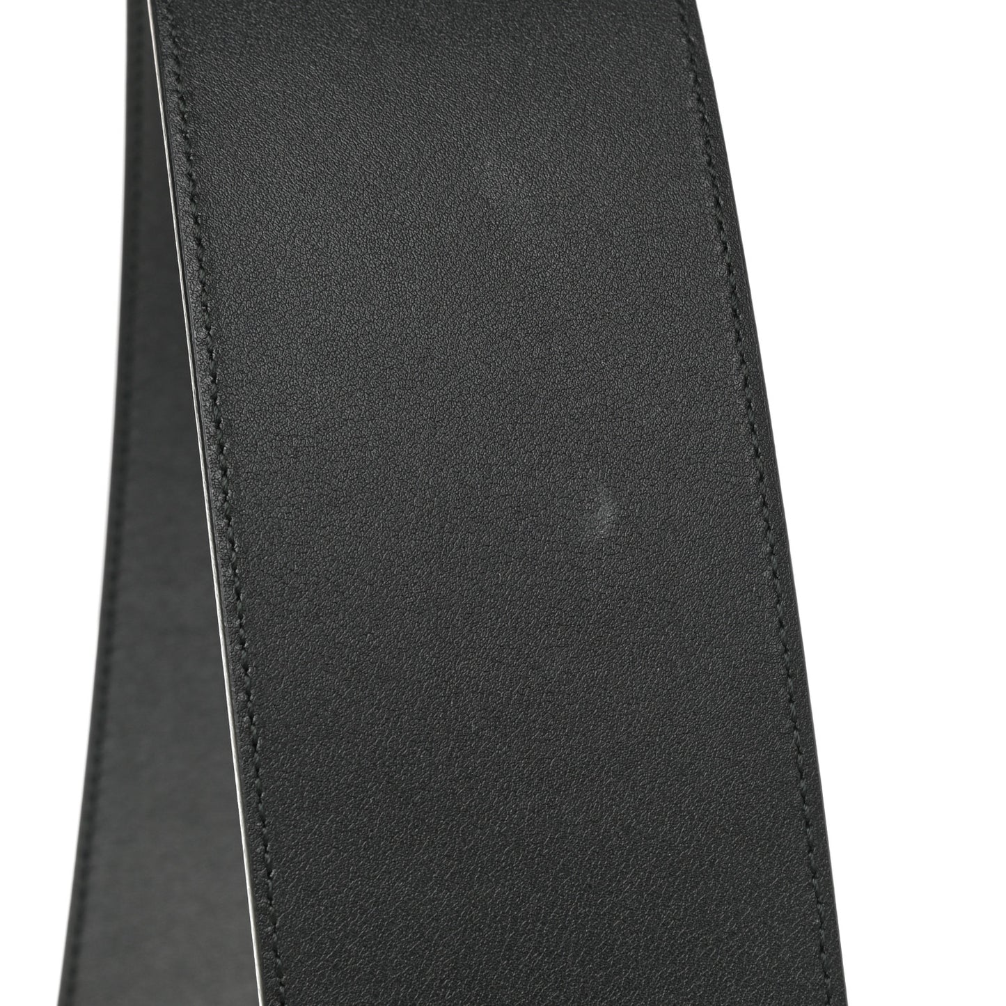 Moon Calfskin Pearl Double G 70mm Belt 90 36 Black Cream