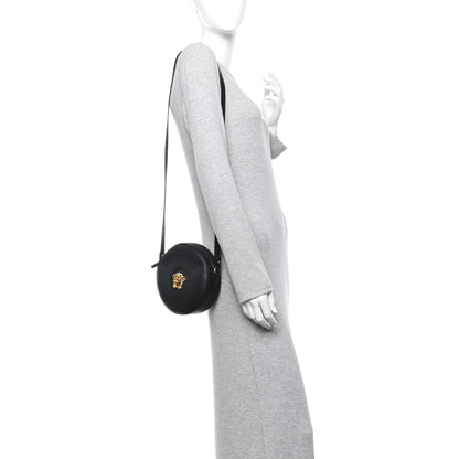 Versace Calfskin La Medusa Round Camera Bag Black 2 of 12