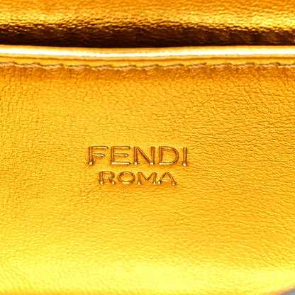 Fendi Nappa Small Peekaboo I SEE U East West Chain Satchel Limone 6 of 9