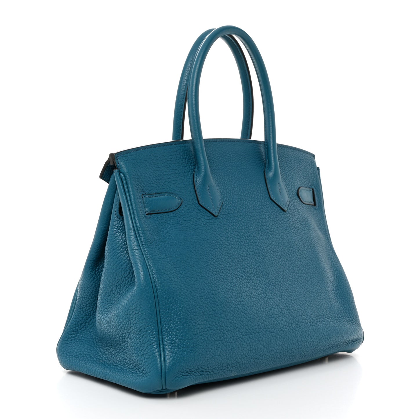 Taurillon Clemence Birkin 30 Bleu Izmir
