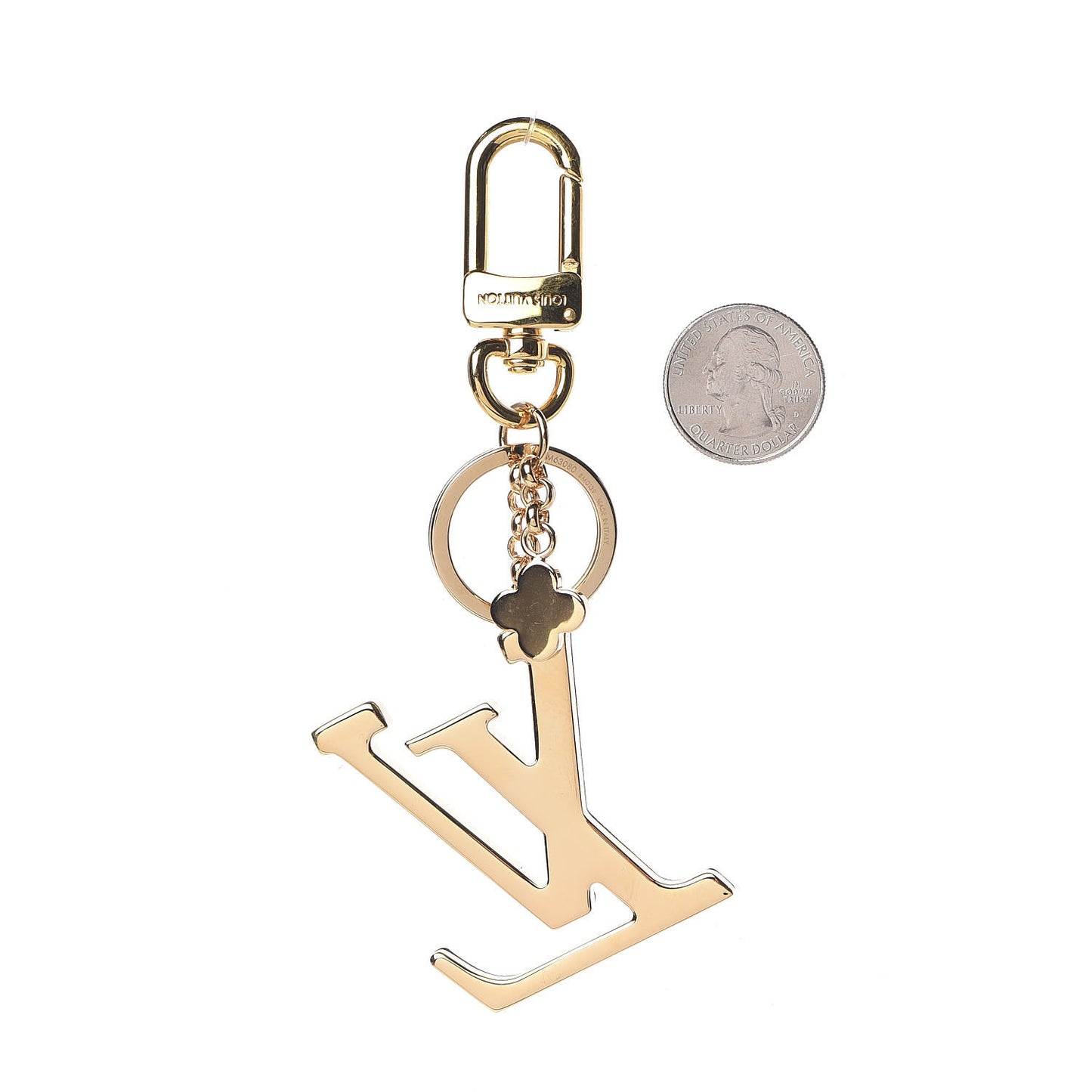Metal Taurillon LV Capucines Bag Charm Key Holder Black