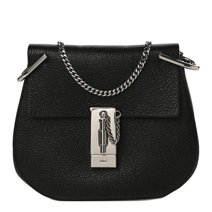 Chloe Grained Lambskin Mini Drew Shoulder Bag Black 1 of 12