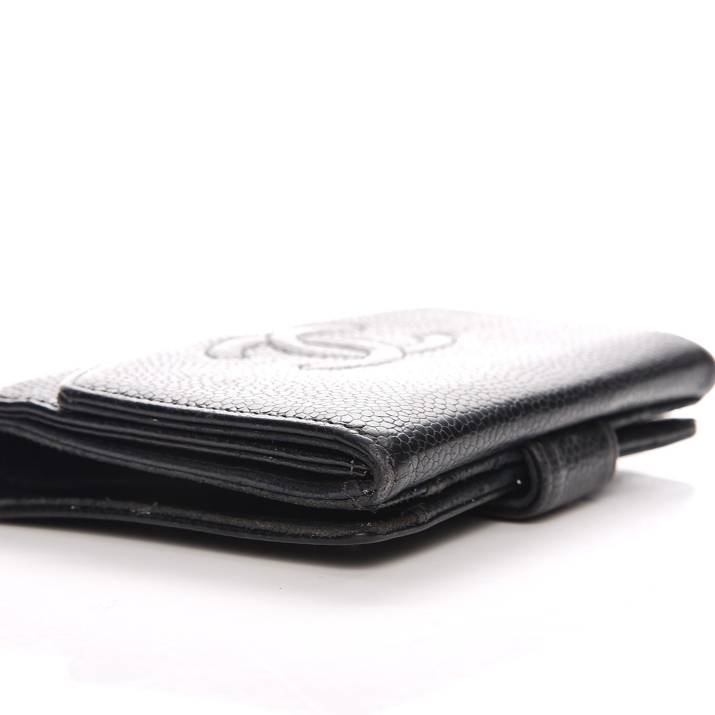 Caviar Timeless CC Compact French Wallet Black