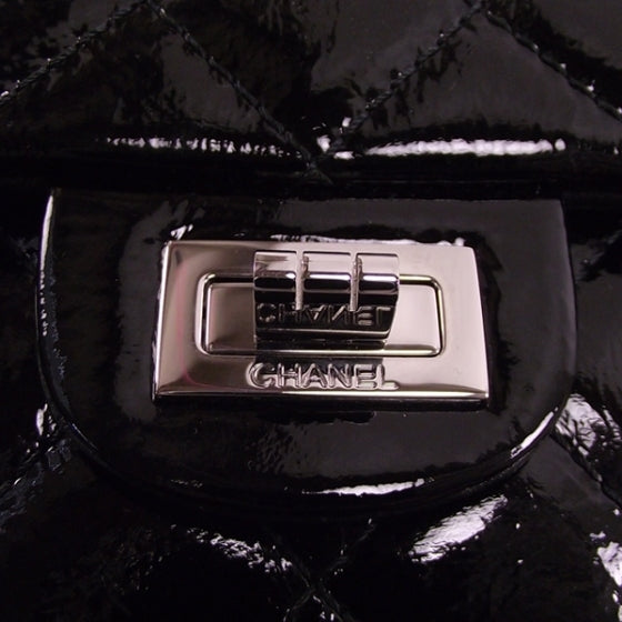 Chanel Patent Reissue Double Flap Black 6 of 9