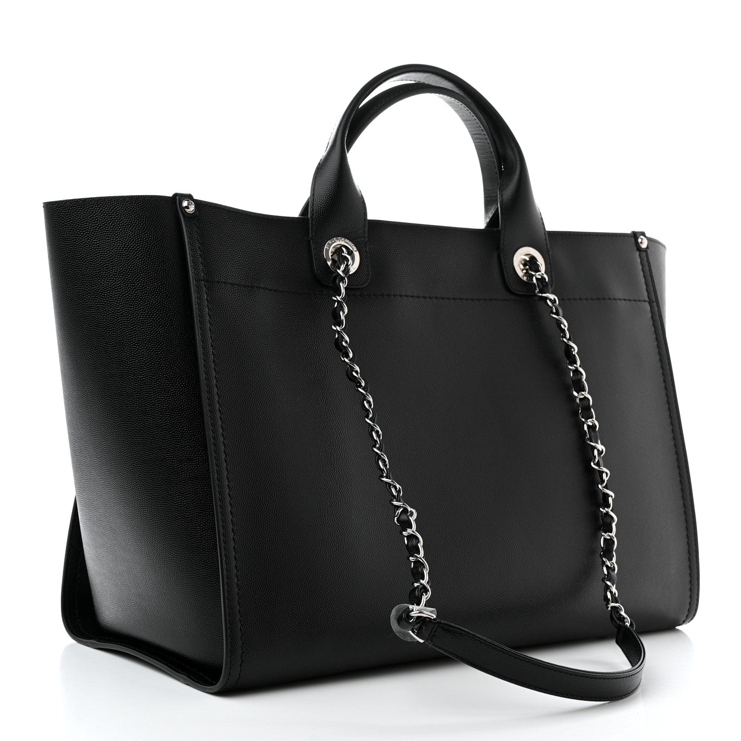 Chanel Caviar Medium Studded Deauville Tote Black 3 of 11