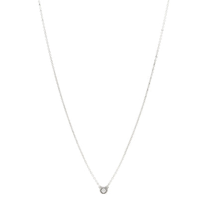 Tiffany Sterling Silver Diamond .10ct Elsa Peretti Diamonds by the Yard Pendant Necklace 1 of 4