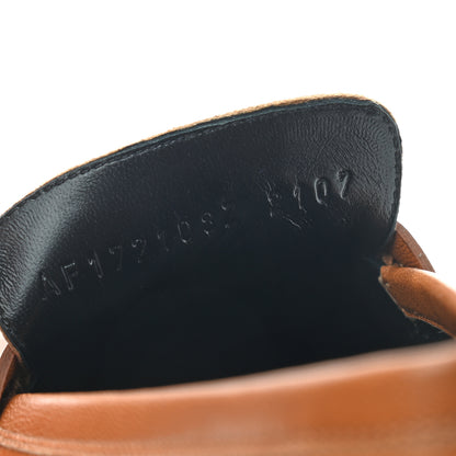 Hermes Goatskin Womens Paris Loafers 37 Gold 8 of 11