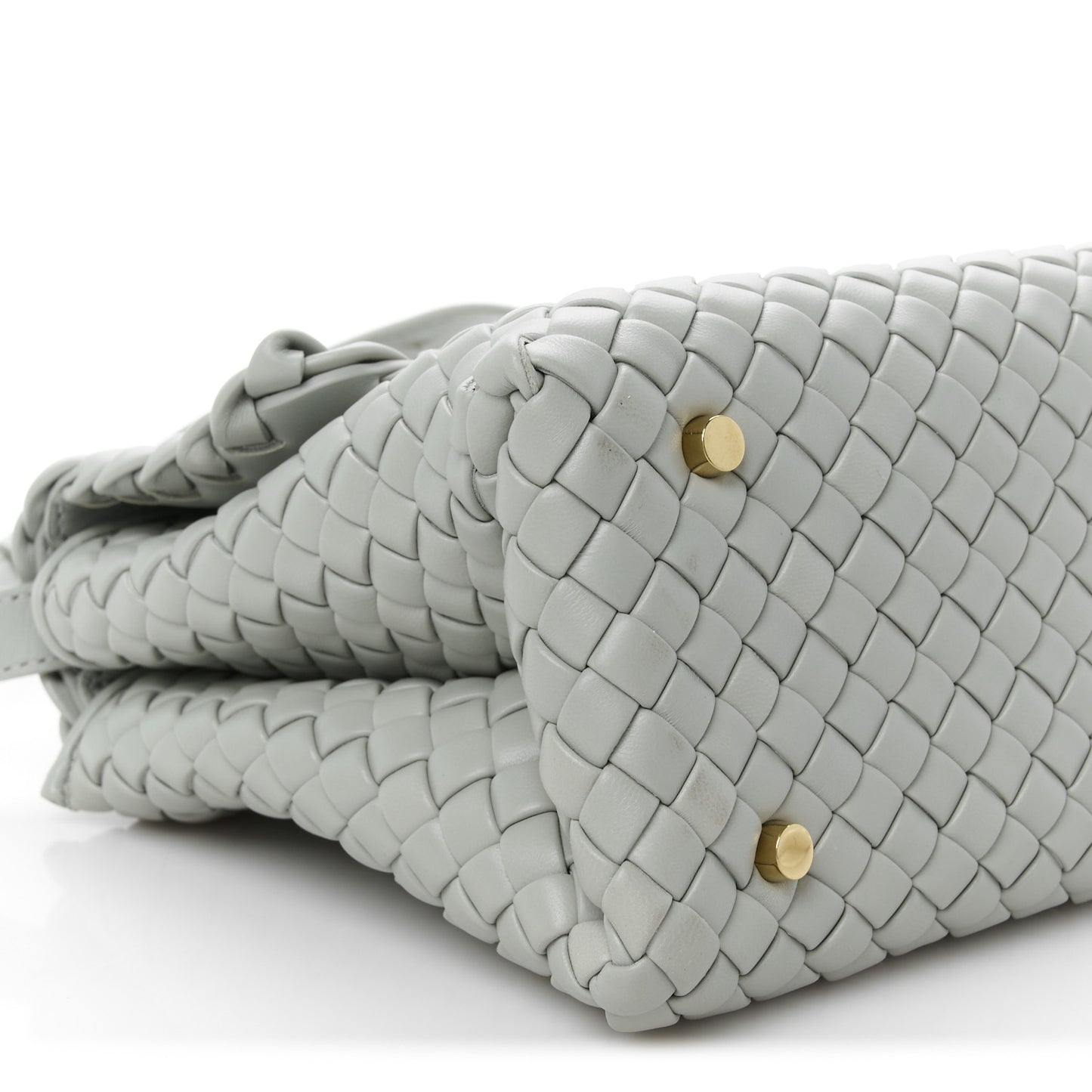 Nappa Intrecciato Patti Top Handle Bag Agate Grey