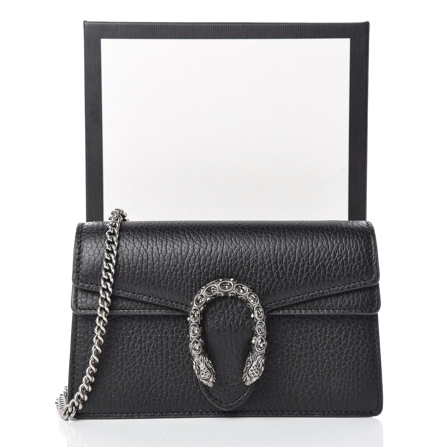Gucci Calfskin Super Mini Dionysus Shoulder Bag Black 10 of 10