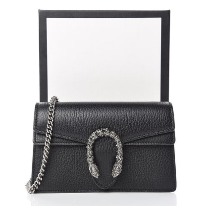 Gucci Calfskin Super Mini Dionysus Shoulder Bag Black 10 of 10